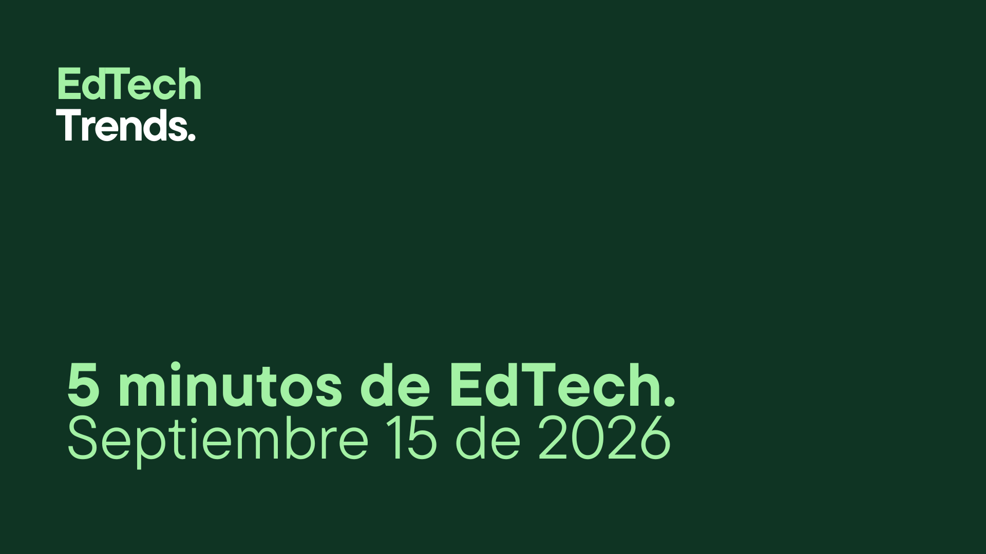 Lo nuevo en educación en Septiembre